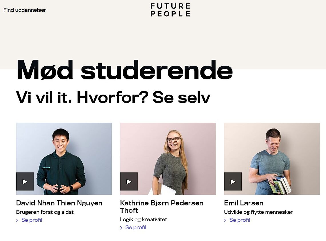 Link til Future Peoples hjemmeside med overblik over it-uddannelser ved de danske universiteter