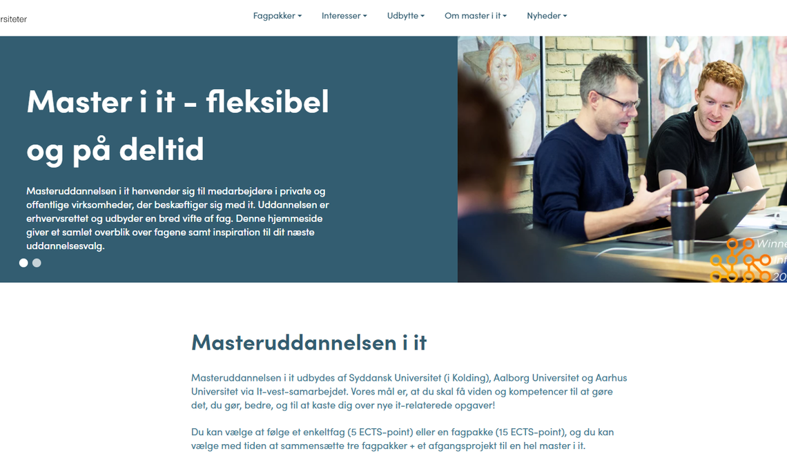 Link til hjemmesiden for masteruddannelsen i it