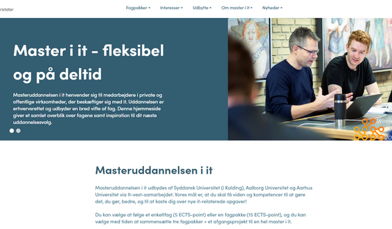 Gå til hjemmesiden for masteruddannelsen i it Link til hjemmesiden for masteruddannelsen i it