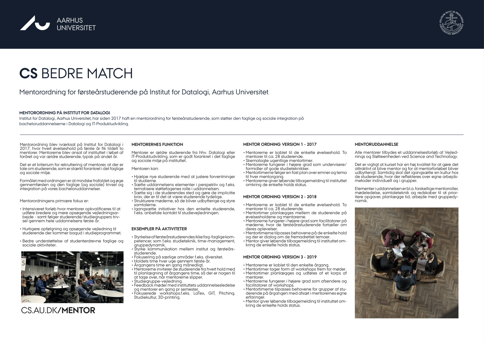 Link til pdf med poster for CS Bedre Match, AU