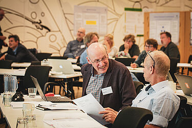 Link til større version af billede fra konferencesalen ved It-vest-konferencen 2019