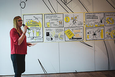 Link til større version af billede med Aino Vonge Corry, der slutter af ved It-vest-konferencen 2019