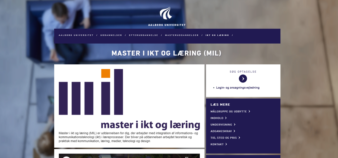 Link til hjemmesiden for masteruddannelsen i ikt og læring